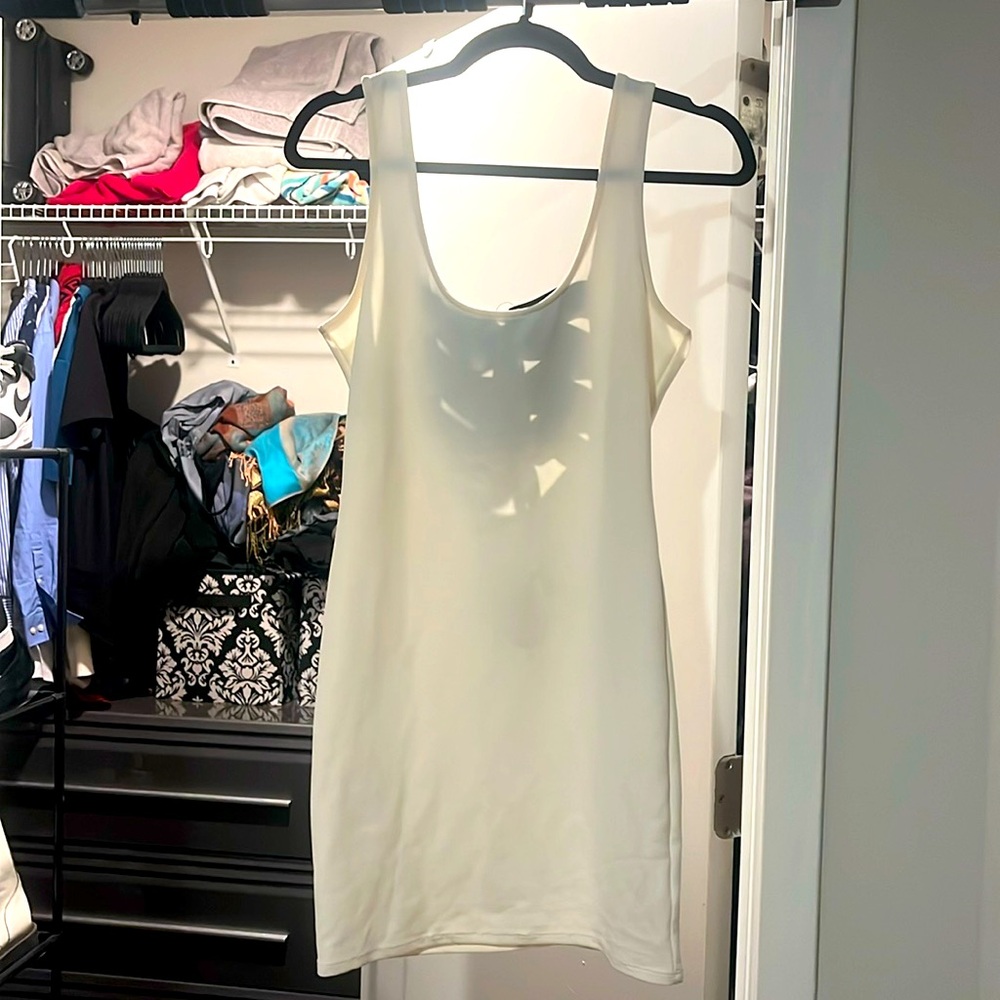 Material Girl white dress with back criss cross